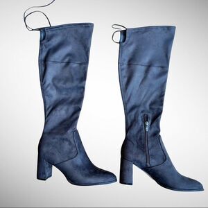 Marc Fisher Lupo Gray Faux Suede Tall Boot Size 8M